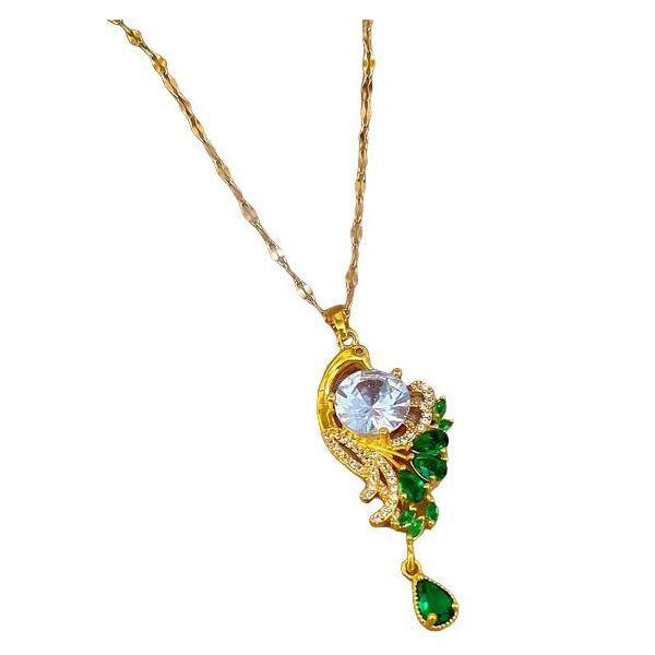 Collana EM-23310 - Oro/Verde KP23310-image