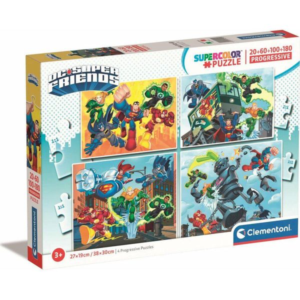 Clementoni Puzzle Dc Super Friends 4In1 (20+60+100+180 Pezzi)-image