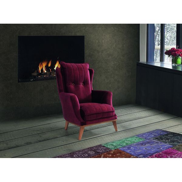 Poltrona Soggiorno Mobili Di Lusso Design Moderno Rosa Monoposto Relax Club-image