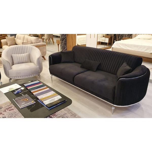 Set Di Divani Da Salotto 3 1 Posti Design Divani Imbottiti Moderno Nuovo-image