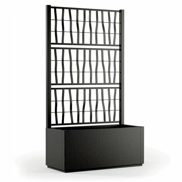 Vaso Per Piante Starwax Nero Rettangolare 80 Cm-image