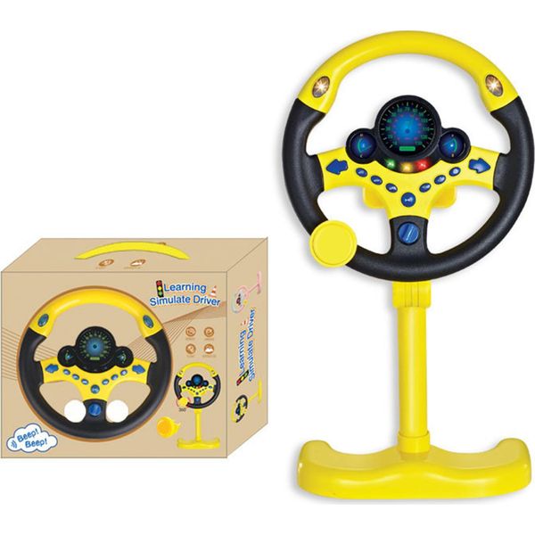 Volante Giocattolo Per Bambini, Volante Elettrico Per Bambini Per La Prima Educazione, Simulazione, Con Luci E Musica-image