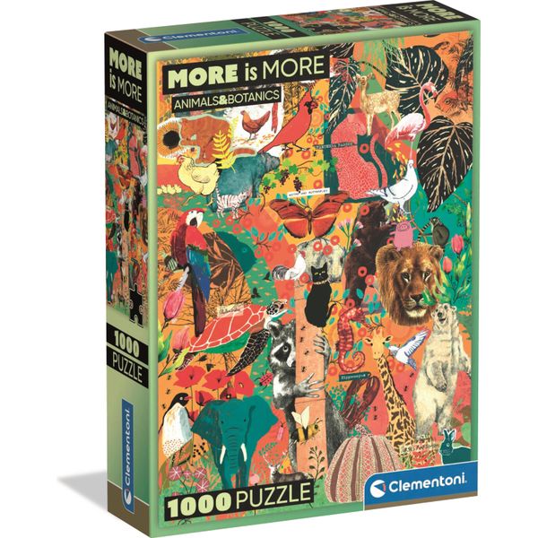 Clementoni - Compact 1000 Pieces - More Is More - Animals & Botanics-image