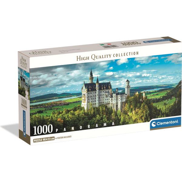 Clementoni - Puzzle Panorama Neuschwanstein 1000 ElementóW - Wysoka Jakość-image