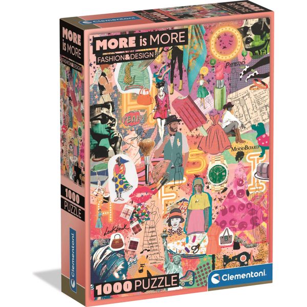 Clementoni - Compact 1000 Pieces - More Is More - Fashion & Design-image