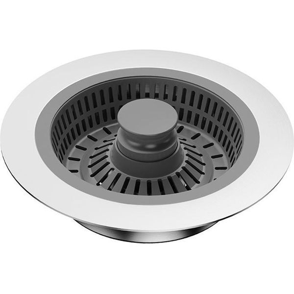 Inf Filtro Per Lavello In Acciaio Inox 304 Con Cestello Abs Per Cucina E Bagno 10,8X6,8X2,5Cm-image