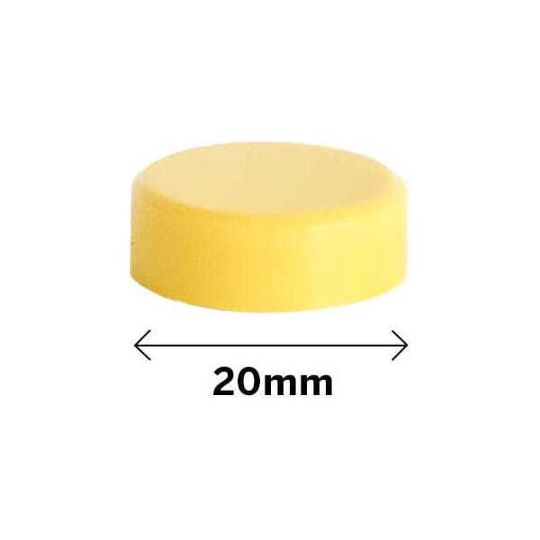 Allboards MSY20/10 Allboards Magnet Gelb, Kunststoff Ø 2,0 X 0,6 Cm, 10 St.-image