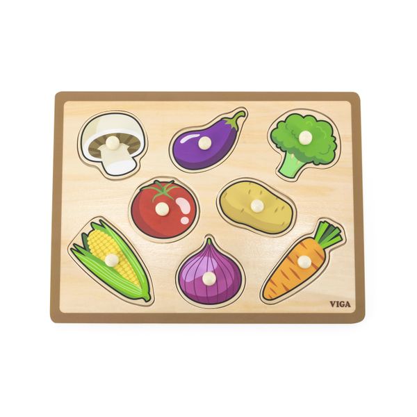 Viga 44578 Puzzle Su Tappetino Con Maniglie - Verdure-image