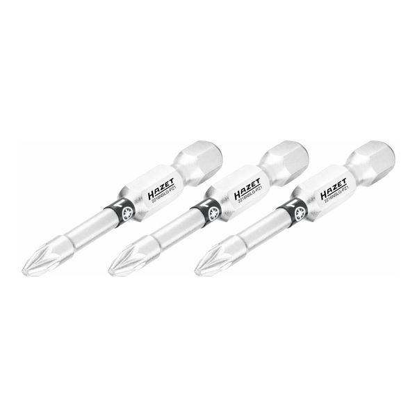 Hazet Bit 2216NSLG-PZ1/3, Sechskant Massiv 6,3 (1/4 Zoll), Pozidriv Profil Pz, PZ1, Anzahl Werkzeuge: 3)-image