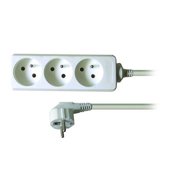 Solight Cavo Di Prolunga Bianco, 3 Prese, 2 M PP02-image