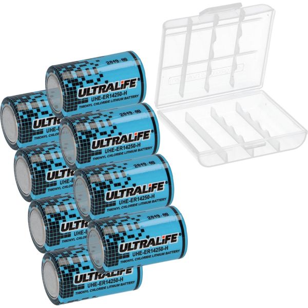 8X Batteria Ultralife Al Litio 3,6V Ls 14250 1/2 Aa UHE-ER14250 Li-Socl2 + Scatola-image