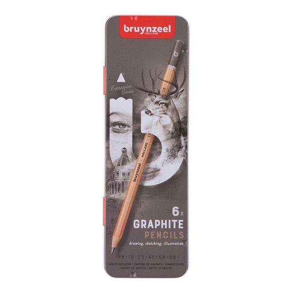 Set Di Matite Bruynzeel Expression 6 Astuccio In Metallo-image