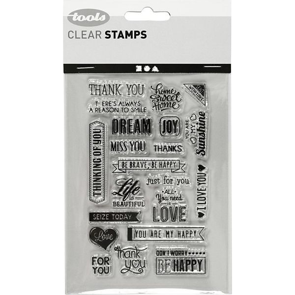 Creativ Company Cc Timbri In Silicone Parole Inglesi 15,5 Cm-image