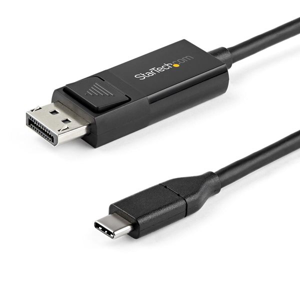 Startech.Com Cavo Da Usb C A Displayport 1.2 4K 60Hz, Cavo Adattatore Video Bidirezionale Da Dp A USB-C O Da USB-C A Dp Reversibile, HBR2/HDR, Cavo Per Monitor Usb Tipo C/Thunderbolt 3 - Cavo Da USB-C A Dp 4K - Cavo Displayport - 24 Pin USB-C (M)-image