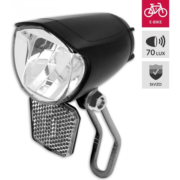 Faro Per E-Bike A Led Lynx Max Lynx Max Stvzo 70 Lux 6V-48V Nero-image