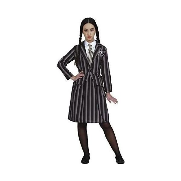 Fiestas Guirca Costume Da Uniforme Scolastica Per Bambina Della Famiglia Gotica - Costume Di Halloween Per Bambine Da 3-4 Anni Fiestas Guirca-image