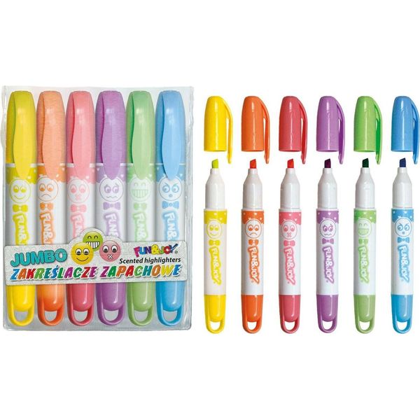 Evidenziatori Profumati Jumbo 6 Colori Fun&Joy-image