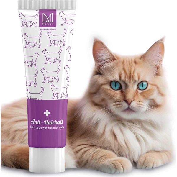 Mersjo Anti-Hairball 100G Pasta Per Gatti Con Biotina, Integratore Alimentare-image