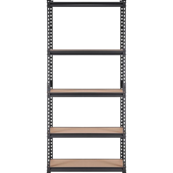 Succebuy Scaffale Di Stoccaggio, Regolabile A 5 Livelli, Capacità Di Carico Di 2000 Libbre, Robusta Scaffalatura Per Garage, Scaffale Multiuso Organizzatore In Metallo, Nero, 36" L X 18"" W X 72"" H Per Cucina, Dispensa"-image