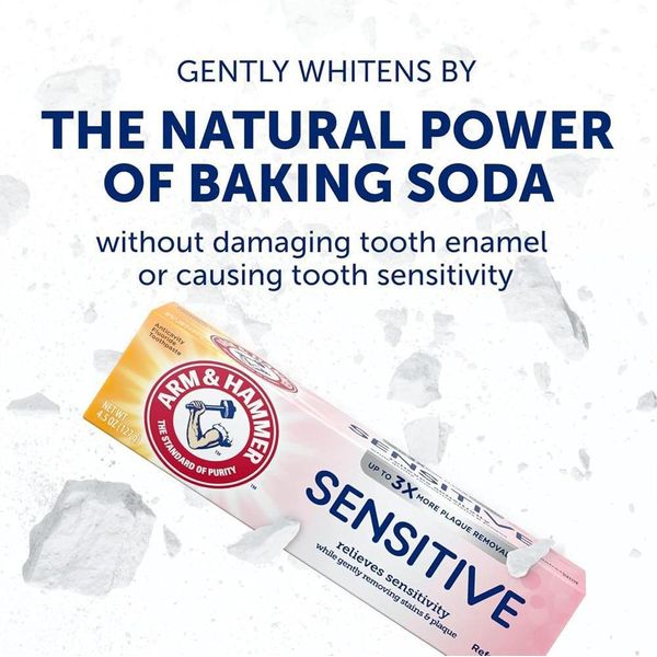 Arm&Hammer | Dentifricio Per Denti Sensibili - 127 G - Sensitive - Riduzione Della Sensibilità Dentale - Dentifricio Sbiancante-image