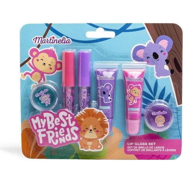 Martinelia | Set Di Lucidalabbra Fruttati - Fragola E Ribes Nero - 6 Pezzi - Set Di Balsami Per Labbra - Cura Delle Labbra Per Bambini-image