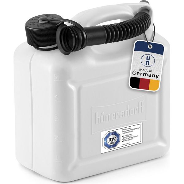 Tanica Per Carburante, Tanica In Plastica, Tanica Per Benzina Da 5 Litri, Tanica Per Gasolio Bianca-image