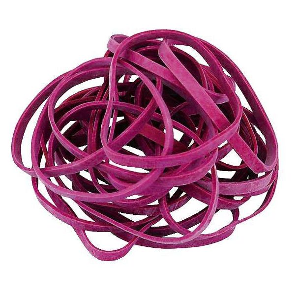 1X Alco Elastico Anelli Di Gomma Elastici Rossi, 100 X 5 Mm, 666 Pezzi, 1000 Gr.-image