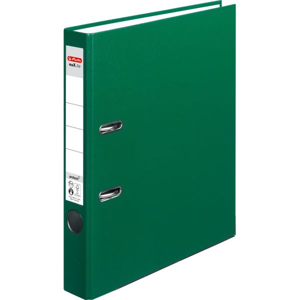 Cartella Herlitz Max.File Protect, Larghezza Dorso: 50 Mm, Verde-image