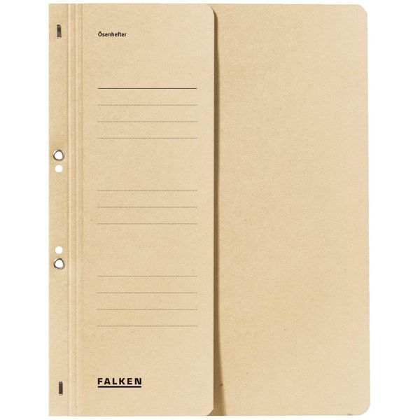 Falken 80003833 ÖSenhefter - A4 1/2 Vorderdeckel Kfm. Heftung, Chamois, Manilakarton, 250 G/Qm-image