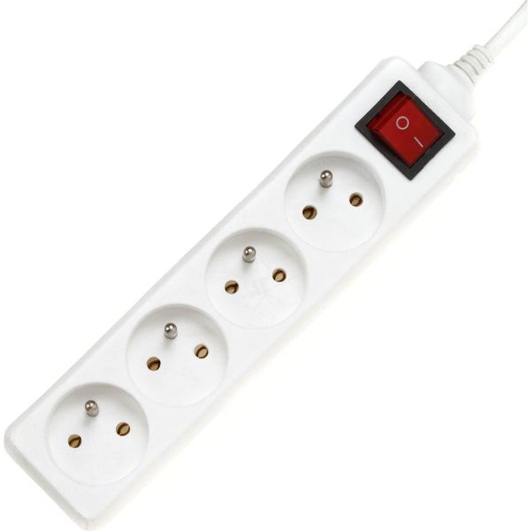 Cavo Di Prolunga Premiumcord 230V 4 Prese Interruttore Bianco 2M-image
