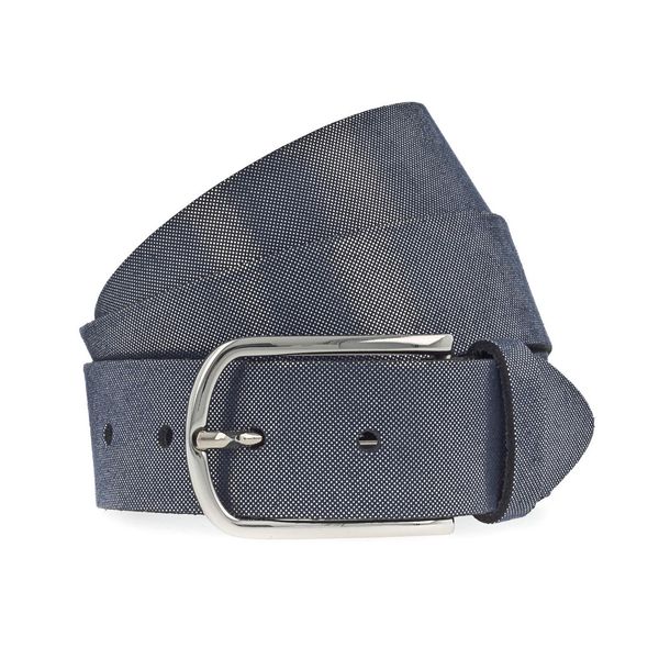 Vanzetti Pelle Cintura Glitter Radiance 35Mm Metallic Belt W80 Marine / Silver Metalic Blu Multicolore-image