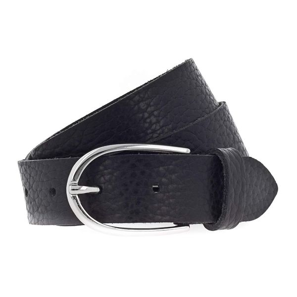 Vanzetti Pelle Cintura Glitter Radiance 30Mm Metallic Belt W95 Black Metallic Nero-image