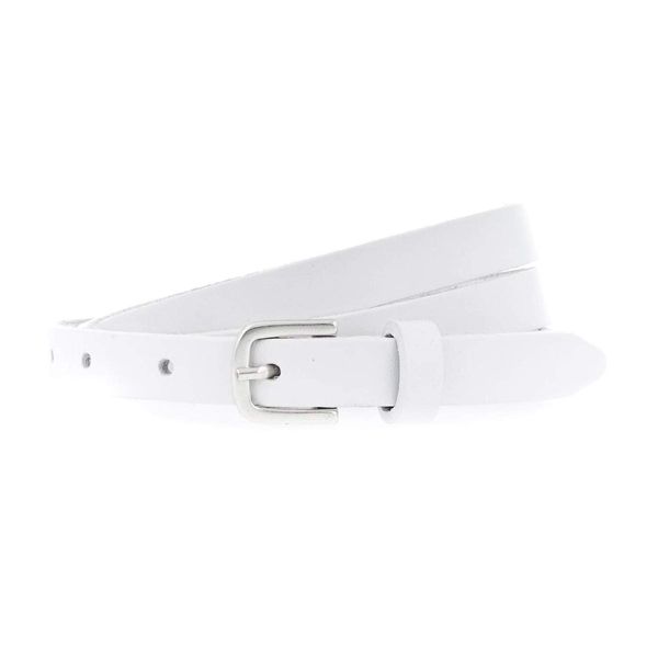 Vanzetti Pelle Cintura Neon Booster 15Mm Full Leather Belt W90 White Bianco-image