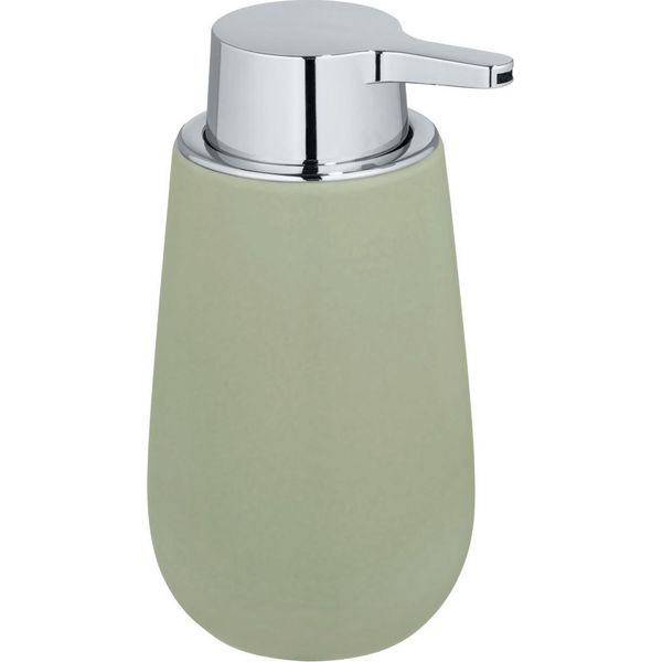 Wenko Dispenser Di Sapone Ricaricabile 320Ml Liquido Badi Verde Lime In Ceramica-image