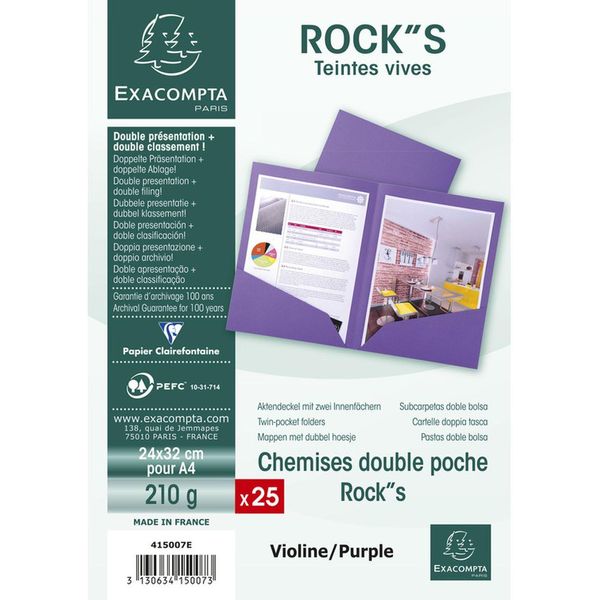 Cartella Exacompta Rock's, Din A4, Viola-image