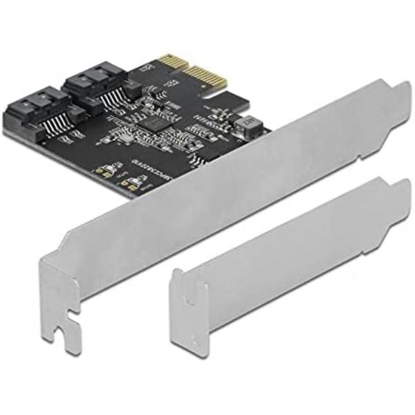 Delock 90431, Pcie, Sata, Cina, Jmicron JMB582, 6 Gbit/S, Windows 10 Education, Windows 10 Education X64, Windows 10 Enterprise, Windows 10 Enterprise X64,...-image
