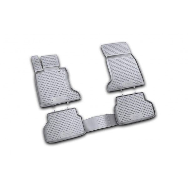 Element Tappetini In Gomma 3D Per Bmw Serie 5, 2002-2009, 4 Pezzi.-image