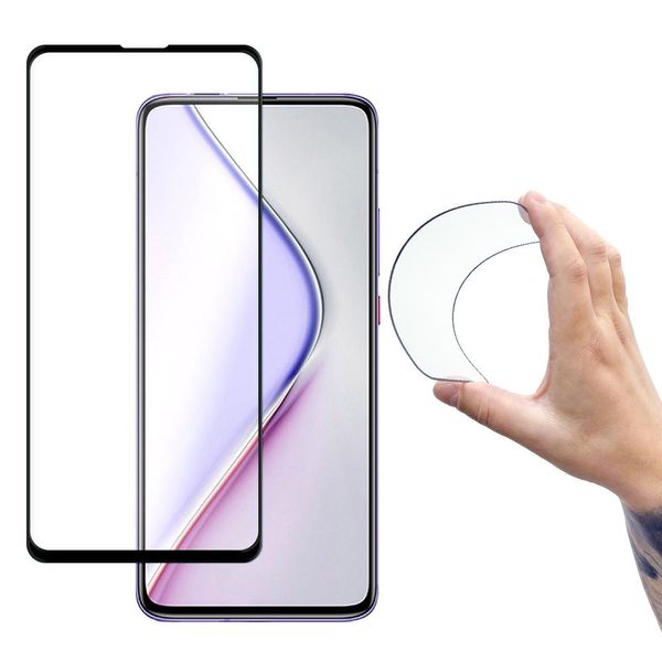 Wozinsky Copertura Completa Flexi Nano Glass Foil Con Cornice Xiaomi Redmi K30 Pro / Poco F2 Pro Nero-image