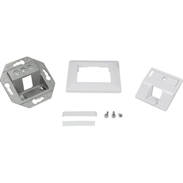 Logilink Professional NK4027 Scatola Da Incasso Logilink Per Modulo Keystone, A 1 Attacco, Bianco Puro-image