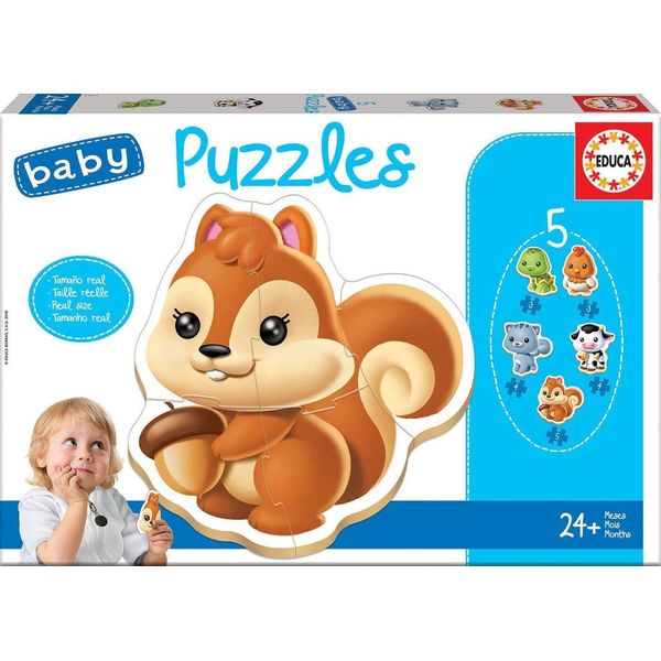 Educa 13473, Animali, Set Di Puzzle Per Bambini Con 5 Puzzle Per Bambini A Partire Dai 24 Mesi Di Età-image