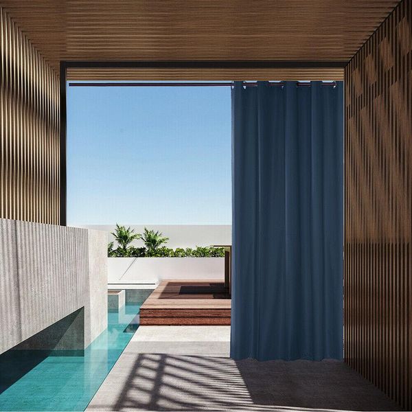 Topchances Tenda Per Esterni Impermeabile, Tenda Opaca Antivento Protezione Uv Protezione Solare Tende Per Balcone Giardino Cortile £šBlue, 54*108In£©-image