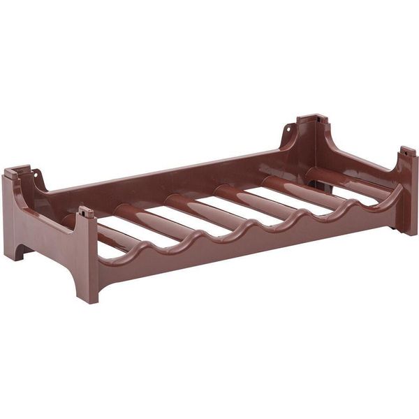 Novaliv Portabottiglie Per 6 Bottiglie | Portabottiglie Marrone | Scaffale In Plastica Robusta, Impilabile (Marrone, 1)-image