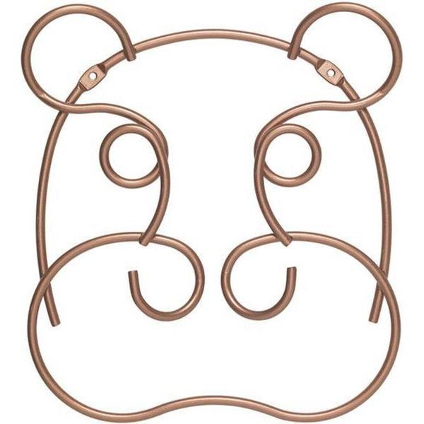 Tomado-Metaltex Tomado Metaltex Appendiabiti Safari Hippo Incl. Materiale Di Fissaggio-image