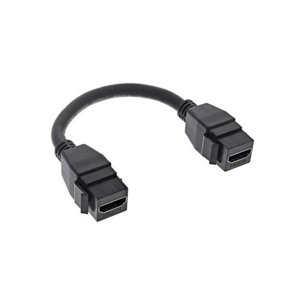 Inline® 76206B Cavo Adattatore Inline® Hdmi 2X Keystone 4K/60Hz, Presa/Jack Hdmi A, Nero, 0,2 M-image