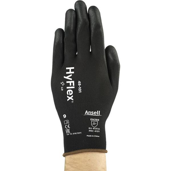 Guanti Hyflex® 48-101 Taglia 7 Nero En 388 Psa Ii Nyl.W.Pu Ansell-image