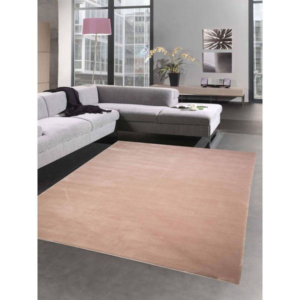 Tappeto Da Salotto In Moquette Uni Rosa Dimensioni - 80X150 Cm-image