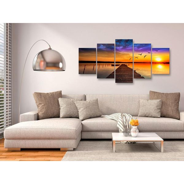 Vedere Paesaggio Quadro Di Vetro Acrilico Quadri Di Vetro Moderni D'arte Da Parete Immagini C-C-0030-K-M-image