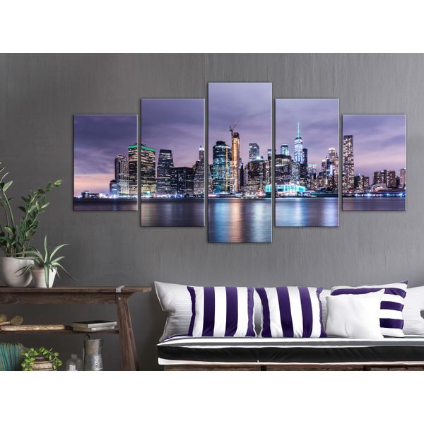 New York City Quadro Di Vetro Acrilico Quadri Di Vetro Moderni Da Parete D-B-0256-K-M-image