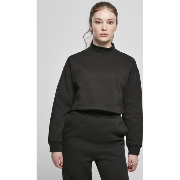 Urban Classics Donna Cropped Oversized Sweat Collo Alto Nero - M-image