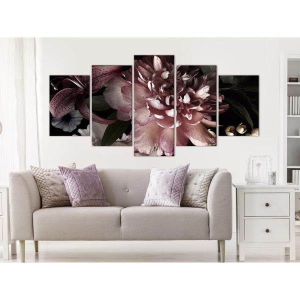 Blumen PÄOnien Quadro Di Vetro Acrilico Quadri Di Vetro Moderni Da Parete Immagini B-C-0638-K-M-image
